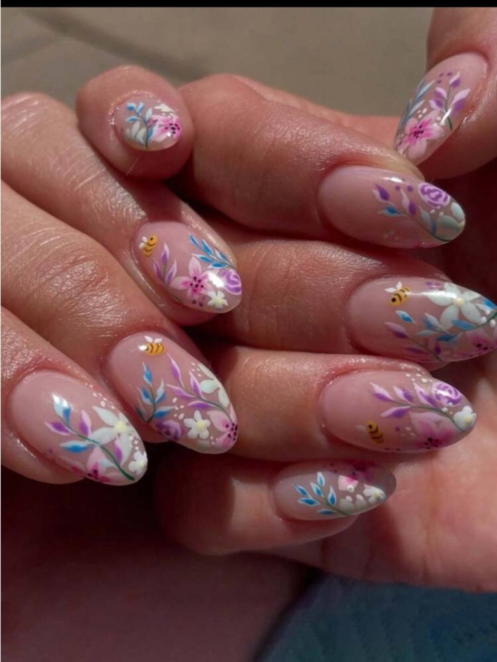 Floral Garden Oval Nails NWT